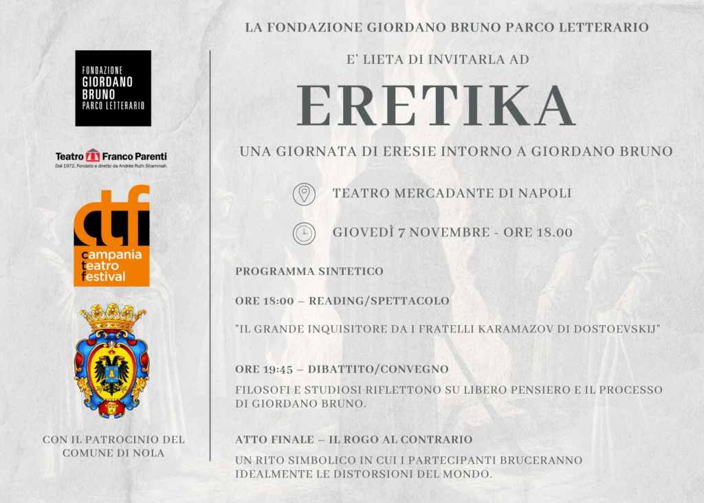 INVITO ERETIKA 7 NOVEMBRE